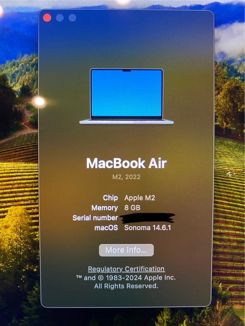 マックブックエアー M2 シルバー