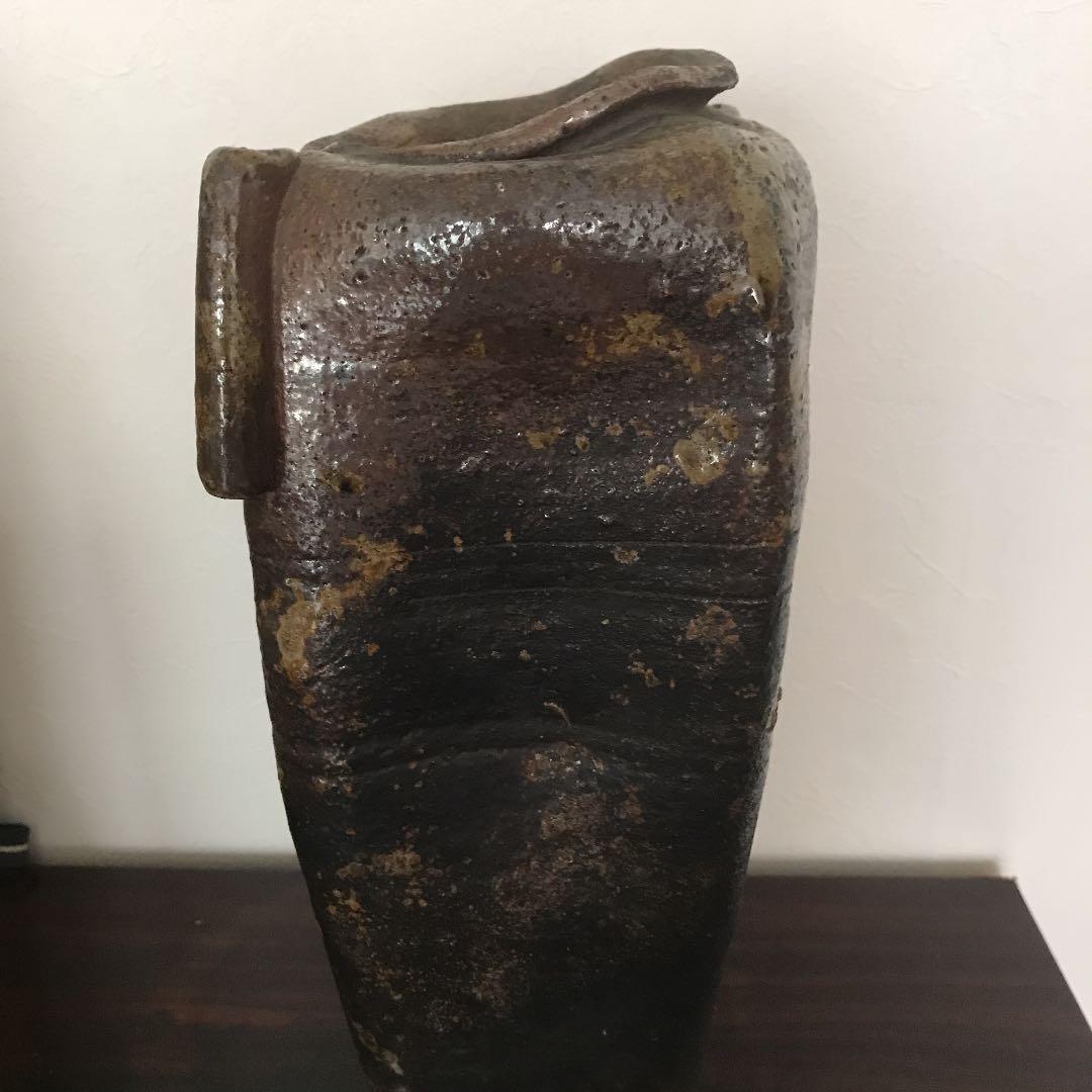 古備前耳付花入　江戸期　宗叡織