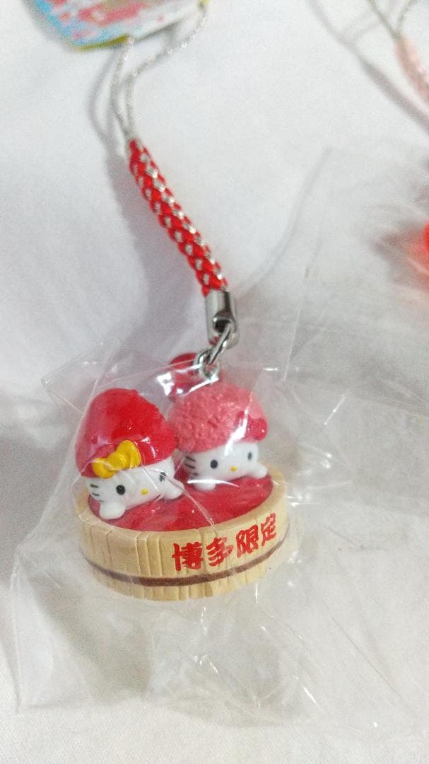 キティ　根付　明太子　福岡　博多　ご当地　限定　マスコット　キーホルダー
