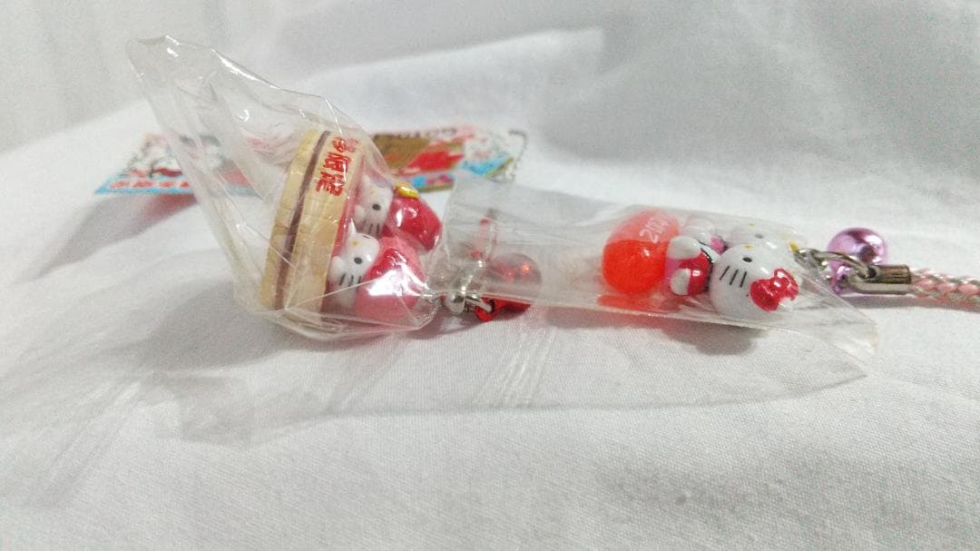 キティ　根付　明太子　福岡　博多　ご当地　限定　マスコット　キーホルダー