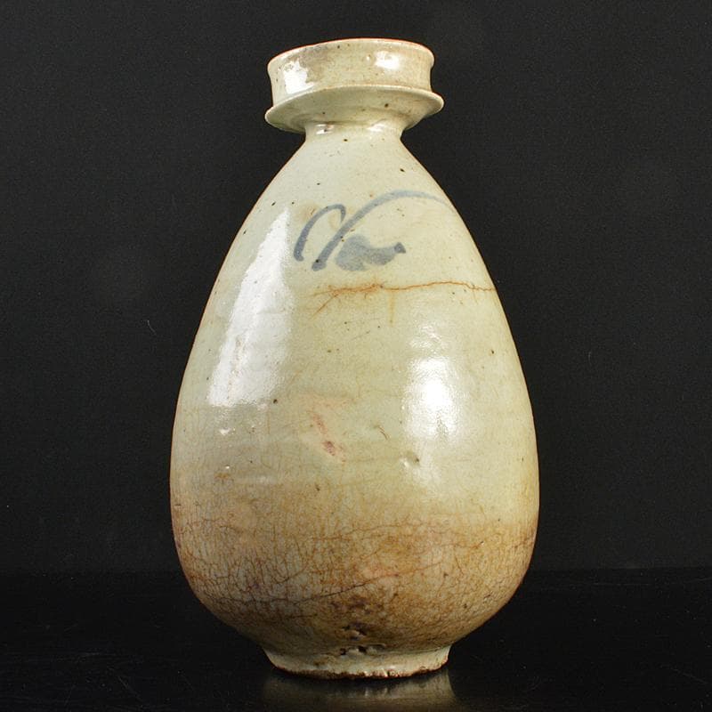 朝鮮美術　李朝　高麗白磁　染付　徳利　M　R6969B