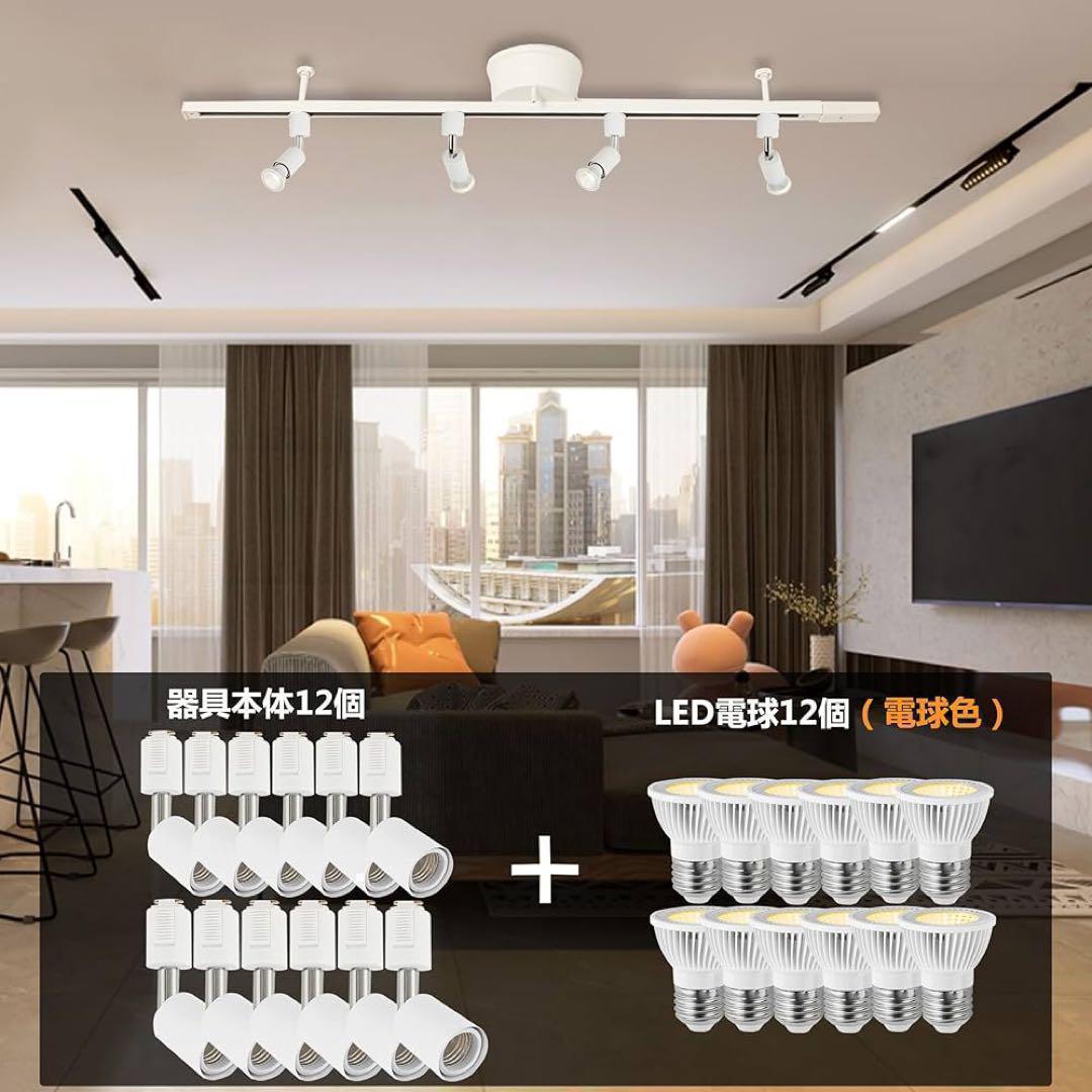 ダクトレール スポットライト 12個セット E26 LED電球付き