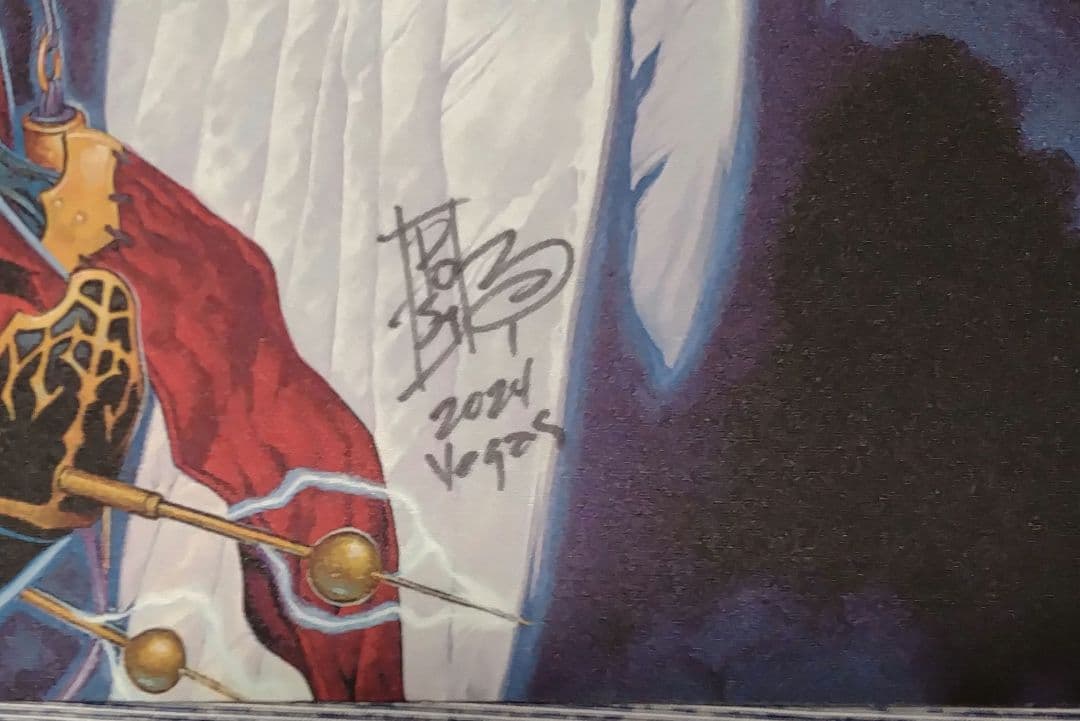 【超美品】mtg 稲妻の天使　プレイマットrk post直筆サイン入り