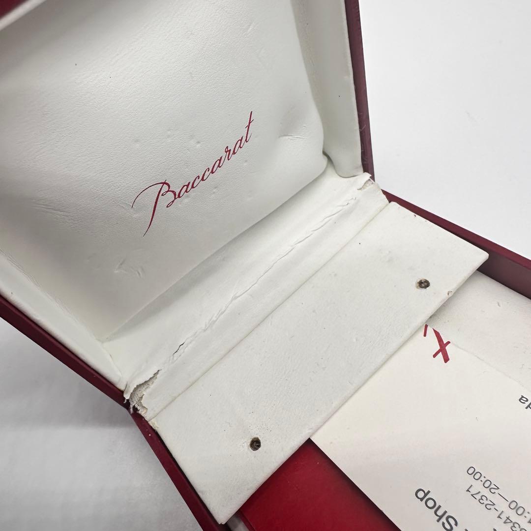 美品★baccarat バカラ クリスタルティアドロップ水滴型ピアス★C73