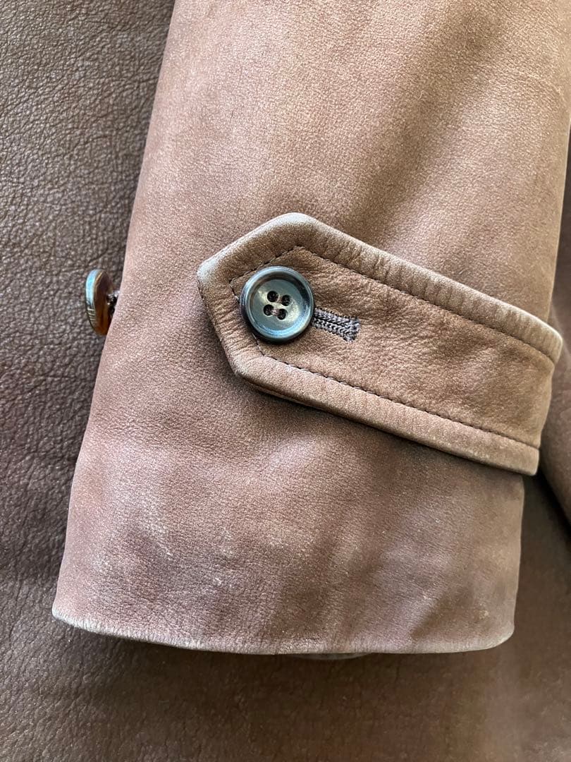 超特希少 コムデギャルソンオム 牛裏革 フード取り外しコート archive