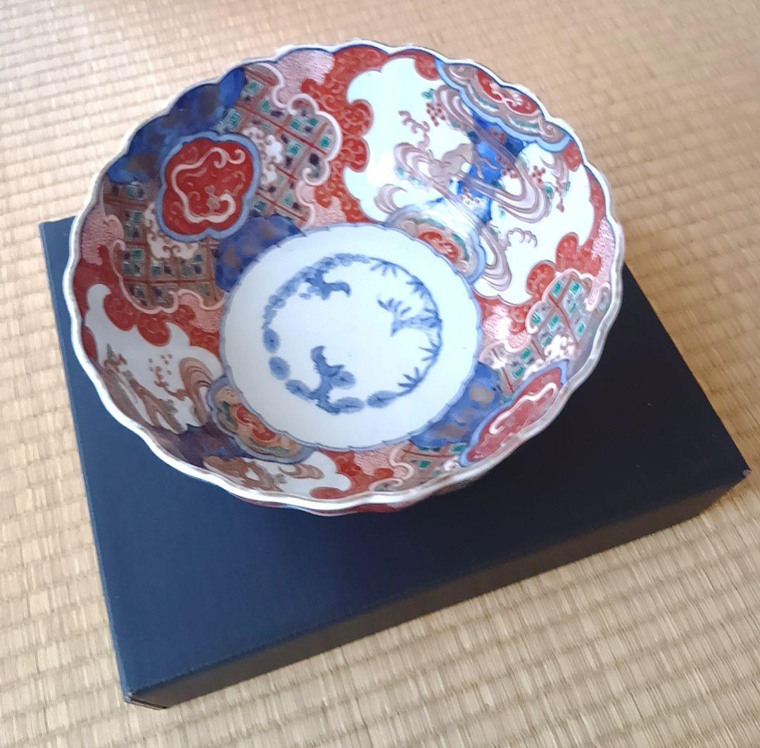 ②【古伊万里】骨董品 大皿 色絵 鉢 深鉢 伊万里 陶器 有田焼 希少 極美品
