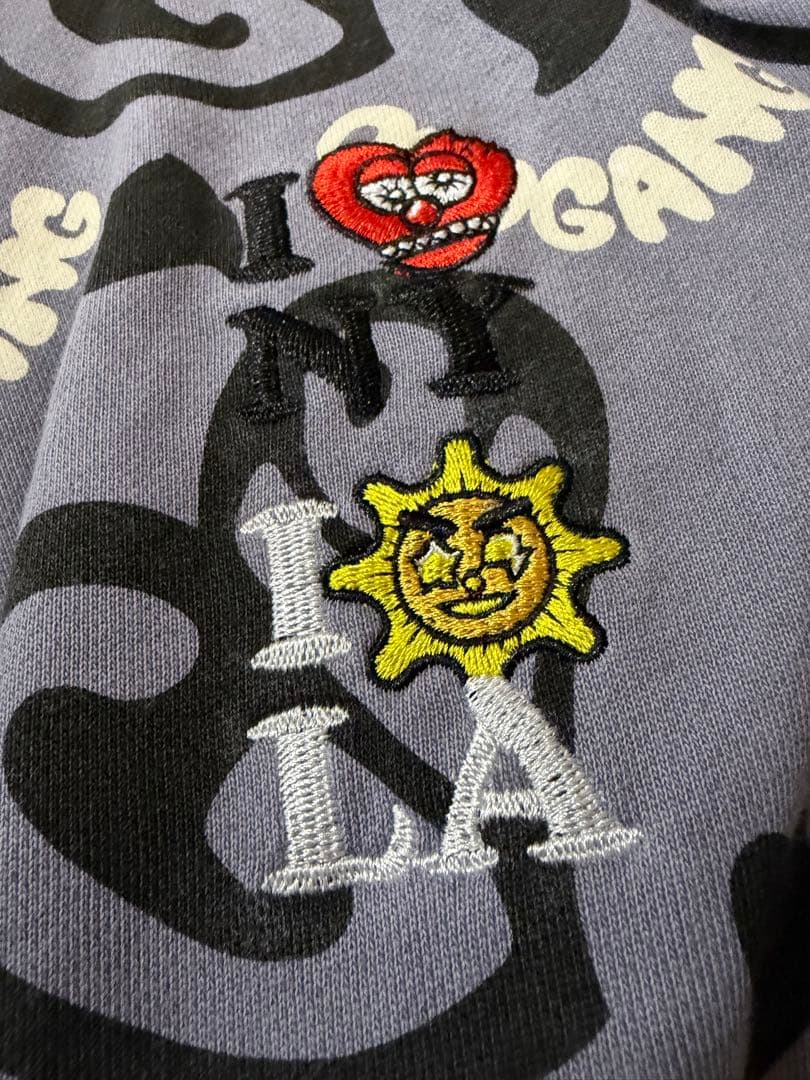 Glo Gang グローギャング　フルジップパーカー グレー　S