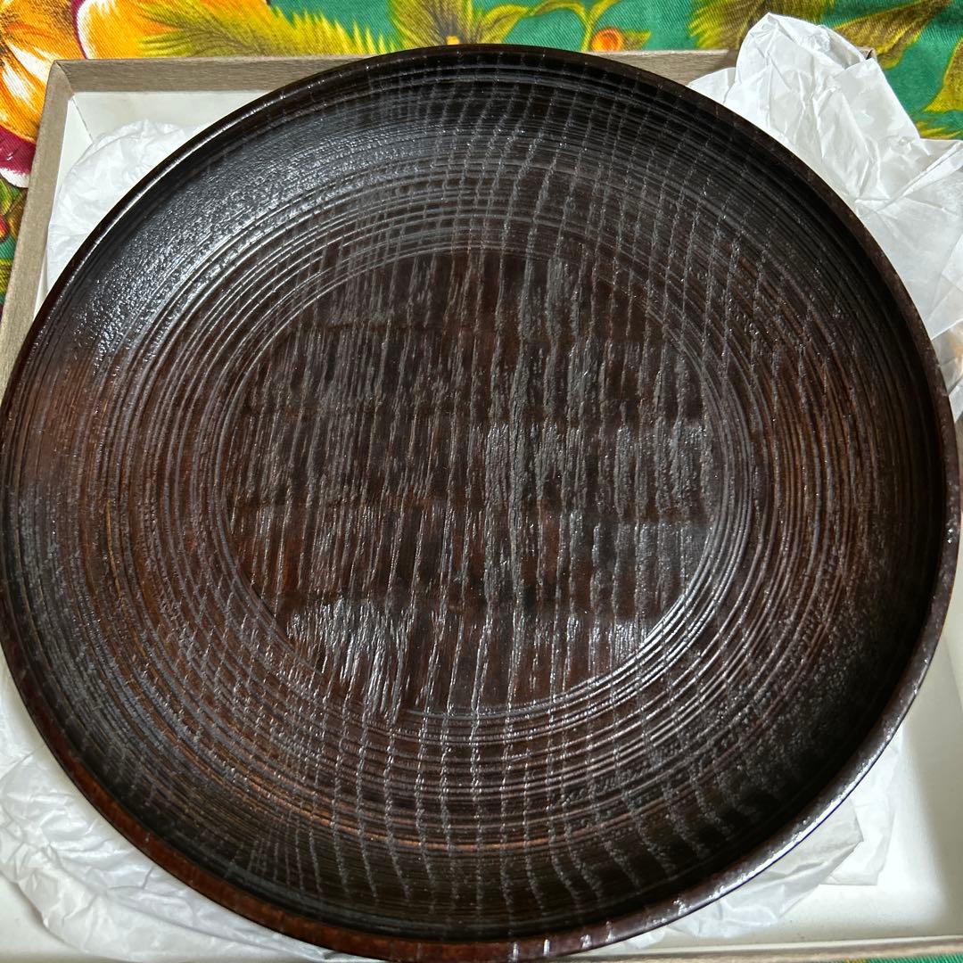 三代　村瀬治兵衛　沢栗盆　茶道具　新品未使用品　高級　治兵衛漆器