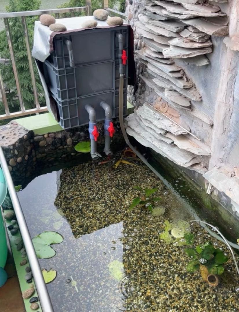 45w水中ポンプ付き万能濾過装置 池フィルター最高濾過装置(大)当日発送送料込み