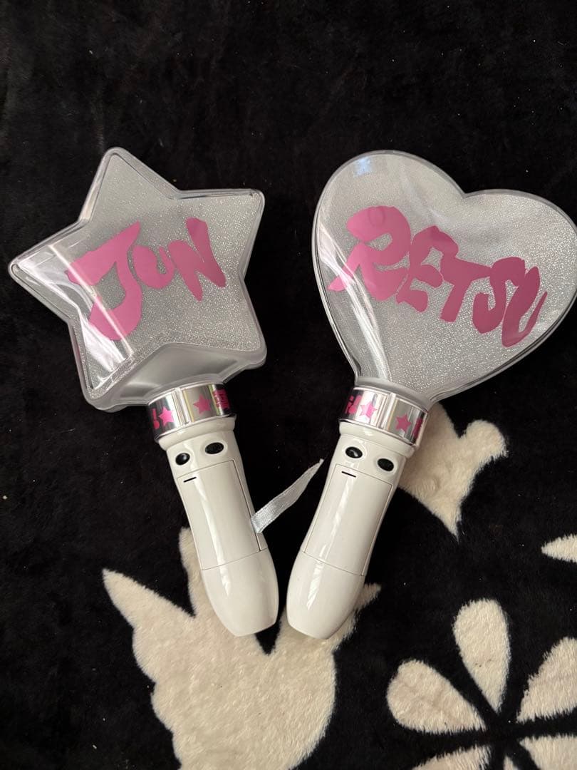 純烈 ペンライト 公式 ハート型 星型 ピンク シルバー シール 説明書あり