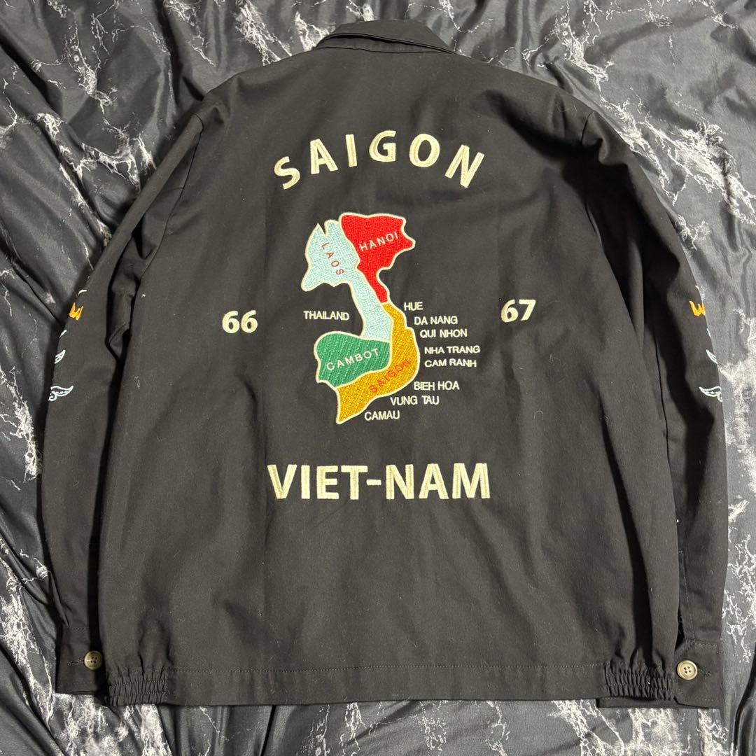HOUSTON ヒューストンLベトジャンVIETNAM JACKET地図MAP