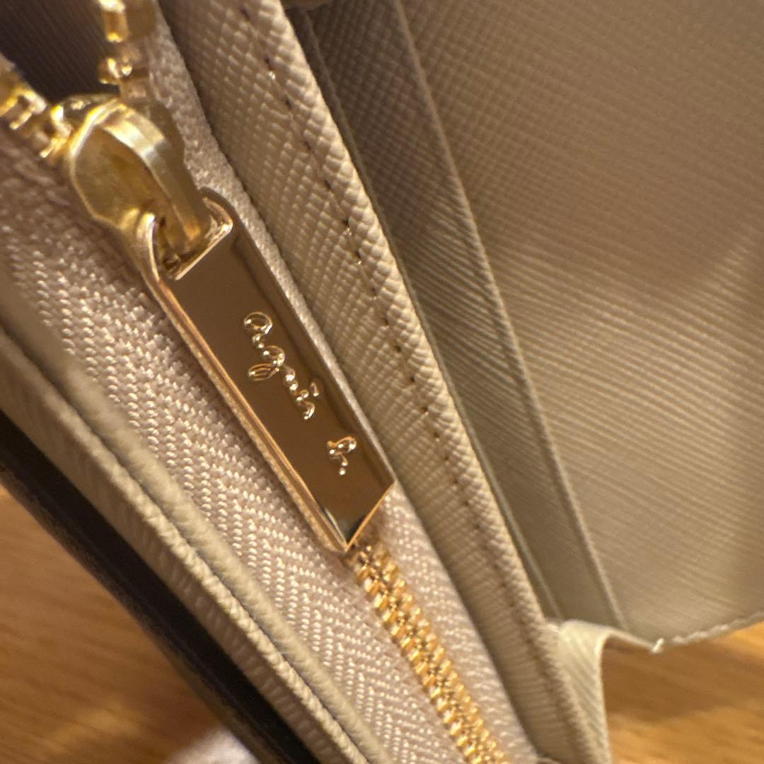 アニエスベー財布　二つ折り財布　ブラック