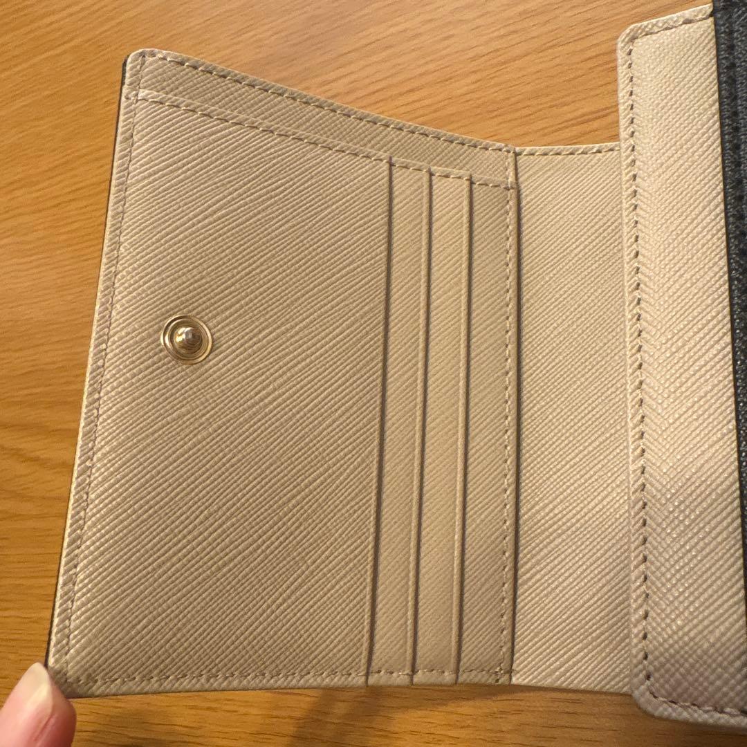 アニエスベー財布　二つ折り財布　ブラック