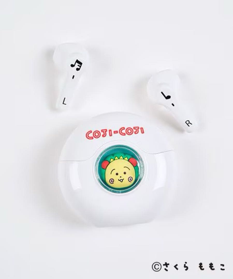 eco 刺繍コンパクト財布　アイボリー+ワイヤレスイヤフォン