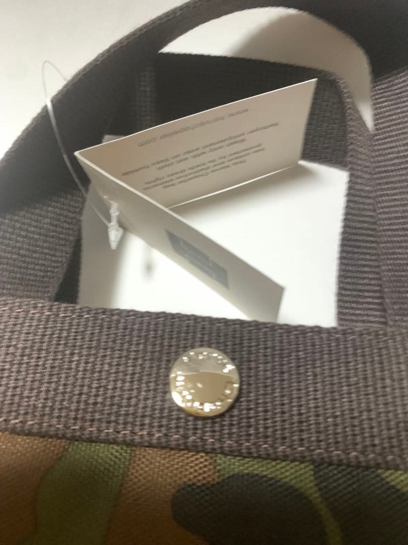 エルベシャプリエ 707c ノワール　舟形 トートバッグ M迷彩柄