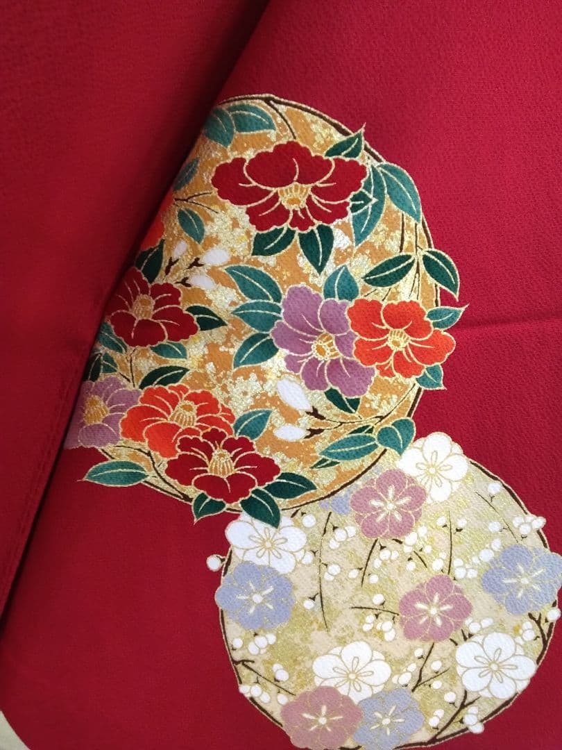 振袖フルセット、鈴乃屋振袖、成人式、重ね衿、帯揚げ帯締め、唐織袋帯、ガード加工