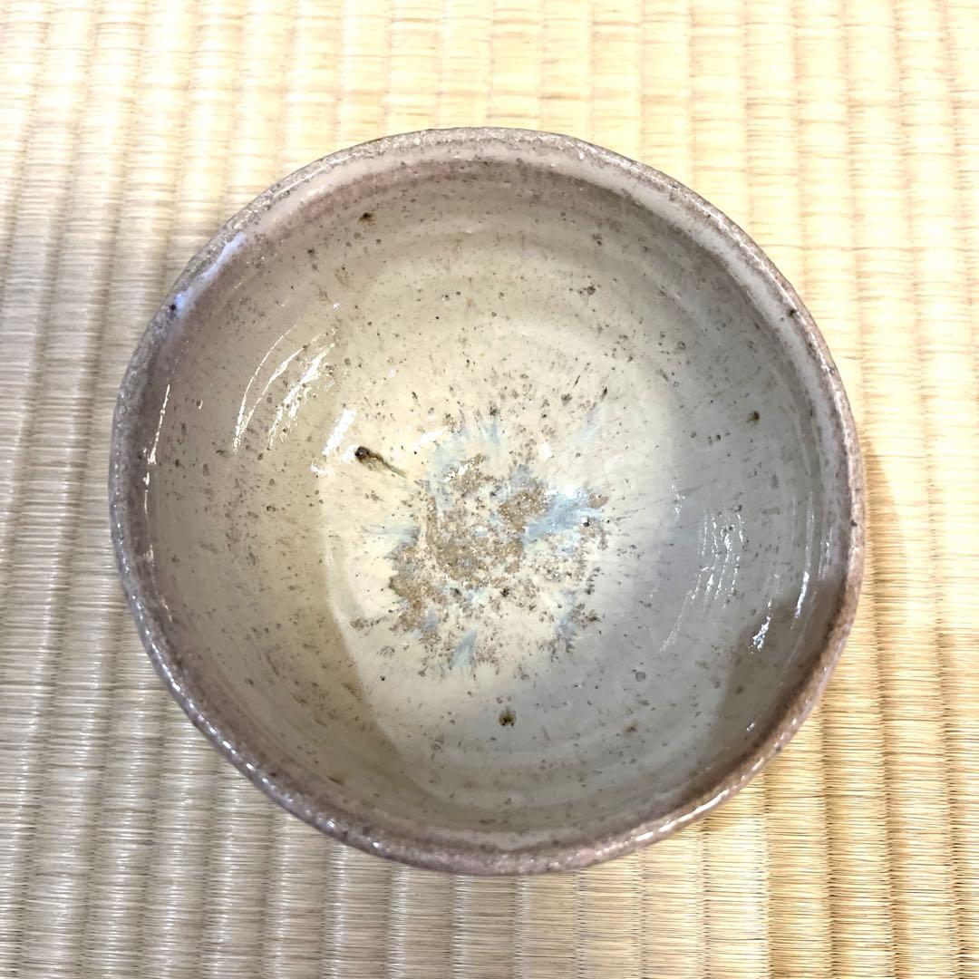 西岡小十作　唐津焼　斑唐津　茶碗　共箱　共布　略歴付　茶道具
