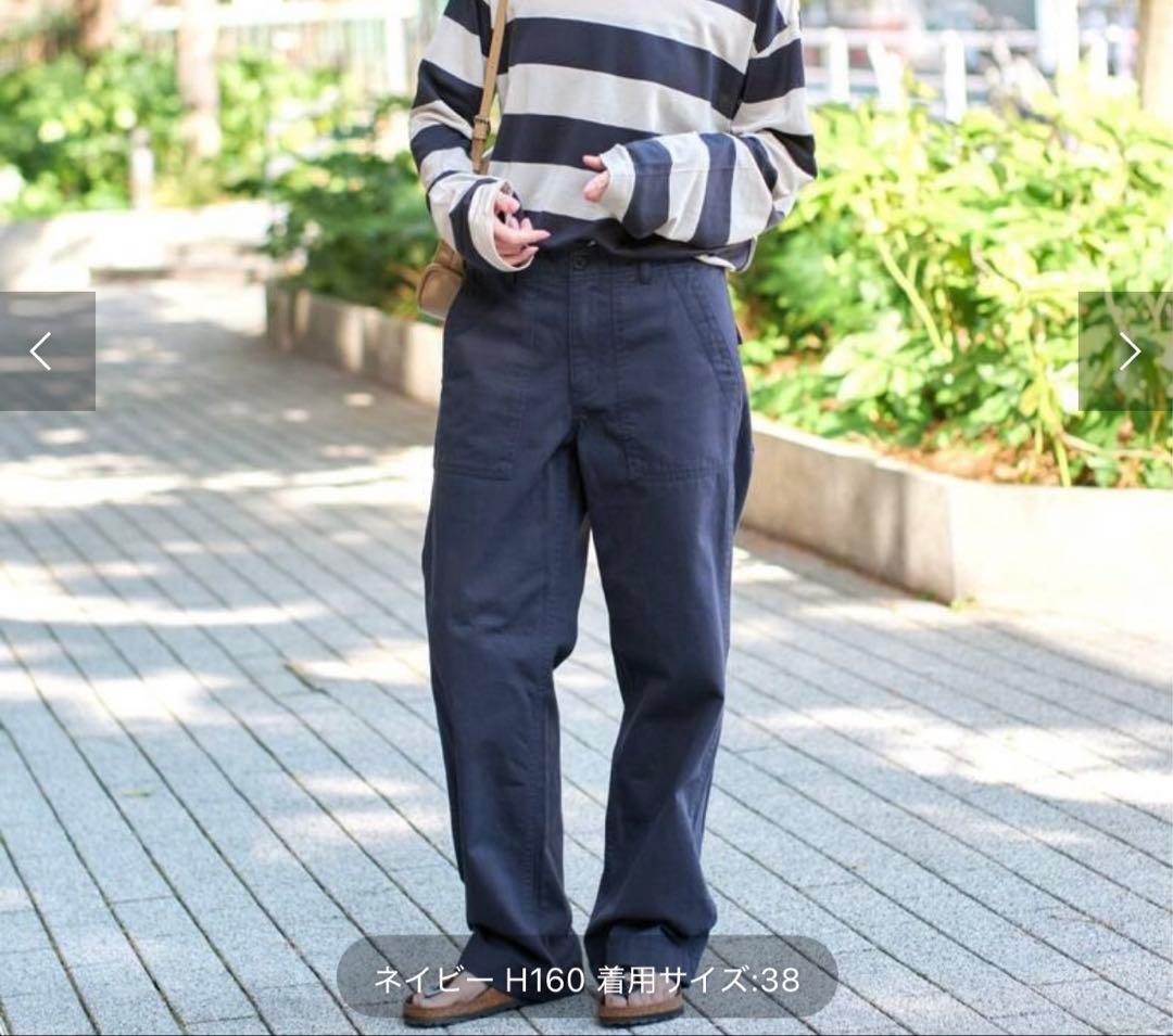 スピックアンドスパーン　ルーズベイカーパンツ