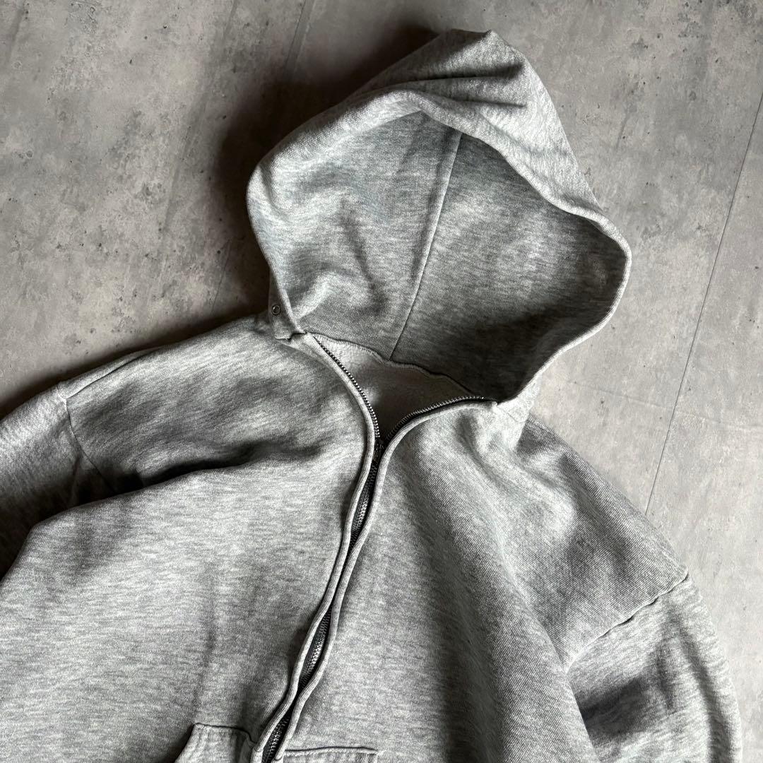 【70-80s vintage】ジップパーカー　短丈　片爪 アルミYKK 霜降り