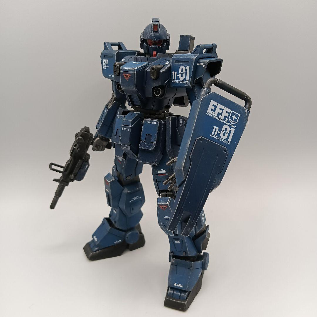 HGUC 1/144ブルーディスティニー1号機　全塗装完成品　自作エフェクト付