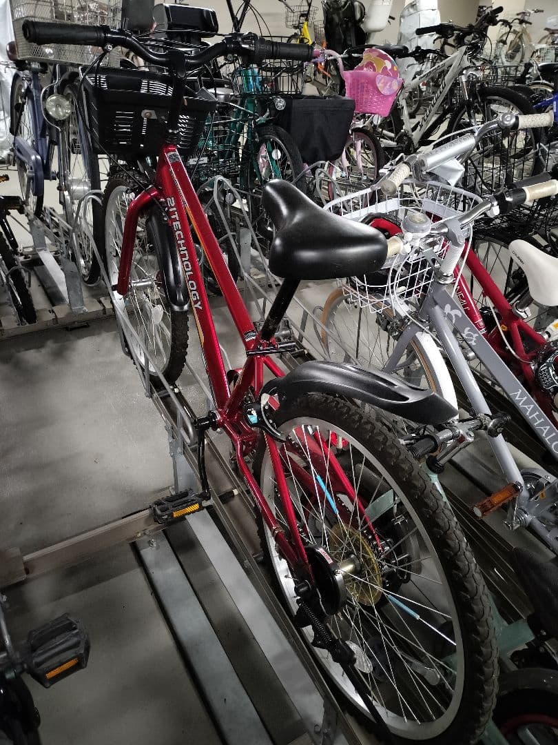 子供用　マウンテンバイク　24インチ　自転車　赤　キッズ　男の子　東京都　レッド