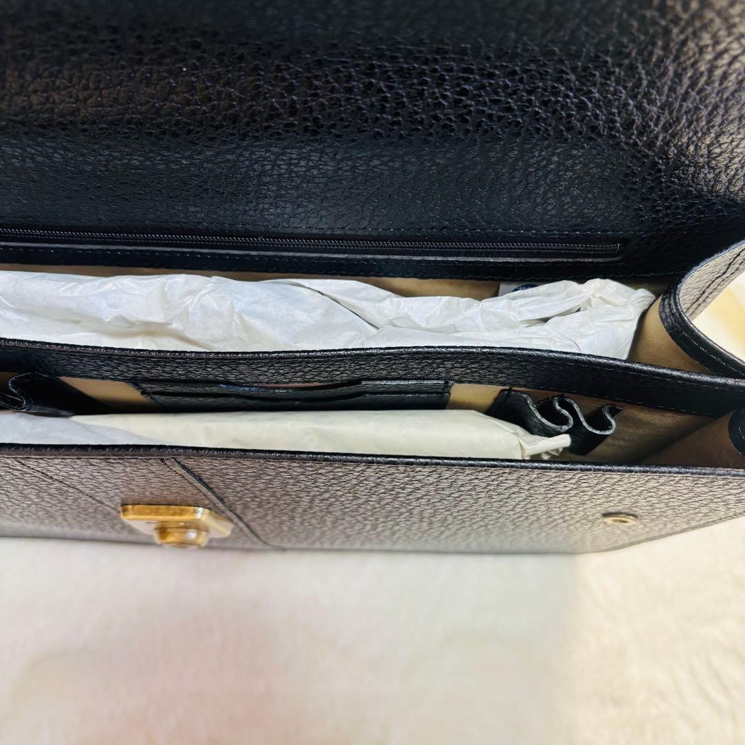 新品未使用　銀座タニザワ　ブリーフケース　皇室御用達　ダレスバッグ　黒　超希少