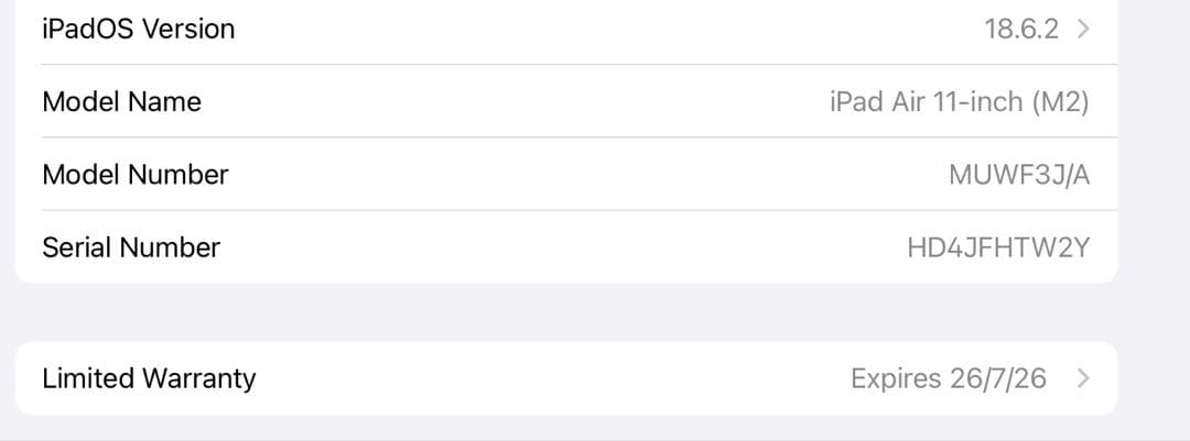iPad Air 6 保証期間あり