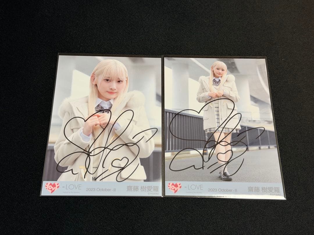 ＝LOVE 齋藤樹愛羅 ラストノートしか知らない ジャケット衣装 直筆 セミコン