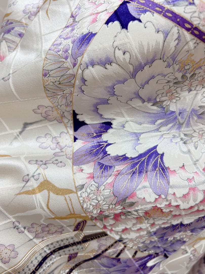 純金箔西陣織帯付き　美品　やまと誂製正絹振袖フルセット　成人式　牡丹