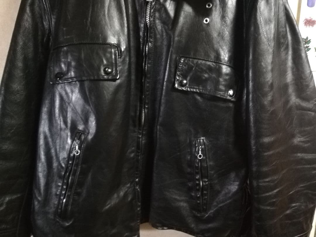 70s ポリスマンジャケット　talon ビンテージ　レザージャケット