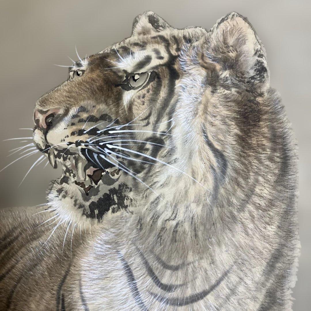 大橋翠石作品　掛軸　鑑定書あり