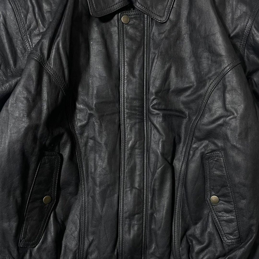 90s A-2 本革 リアルレザー 短丈 ボンバーフライト ブルゾン ジャケット