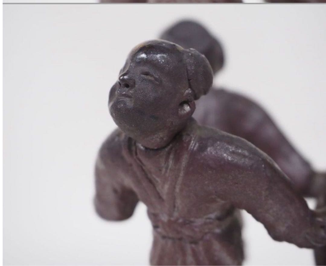 送料無料　時代物　備前焼　極上品唐子蓋置　茶道具　検/楽山紫砂九谷備前萩焼常滑