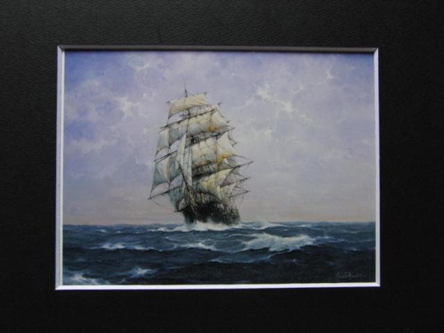 鈴木政輝、【風の旅人】、希少な画集画、新品高級額・額装付