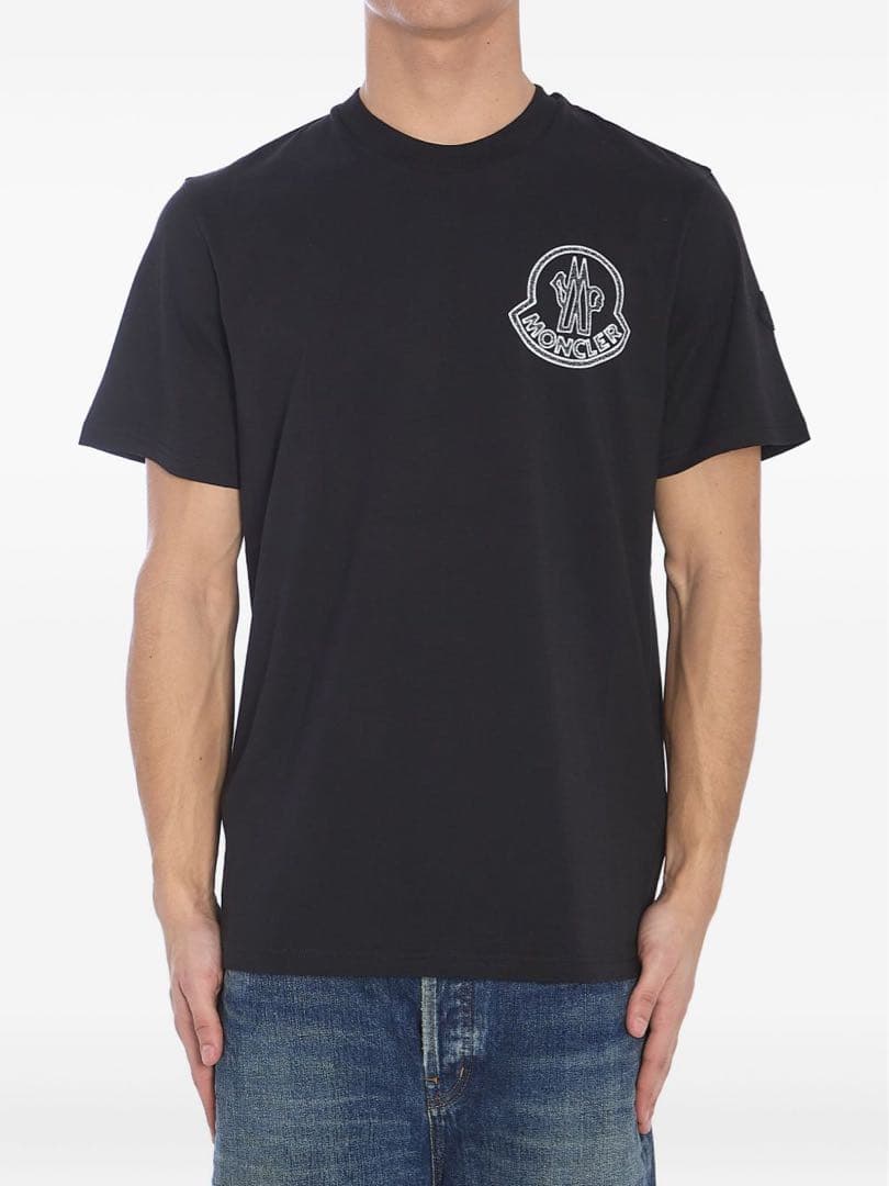 MONCLER 黒 クルーネック Tシャツ