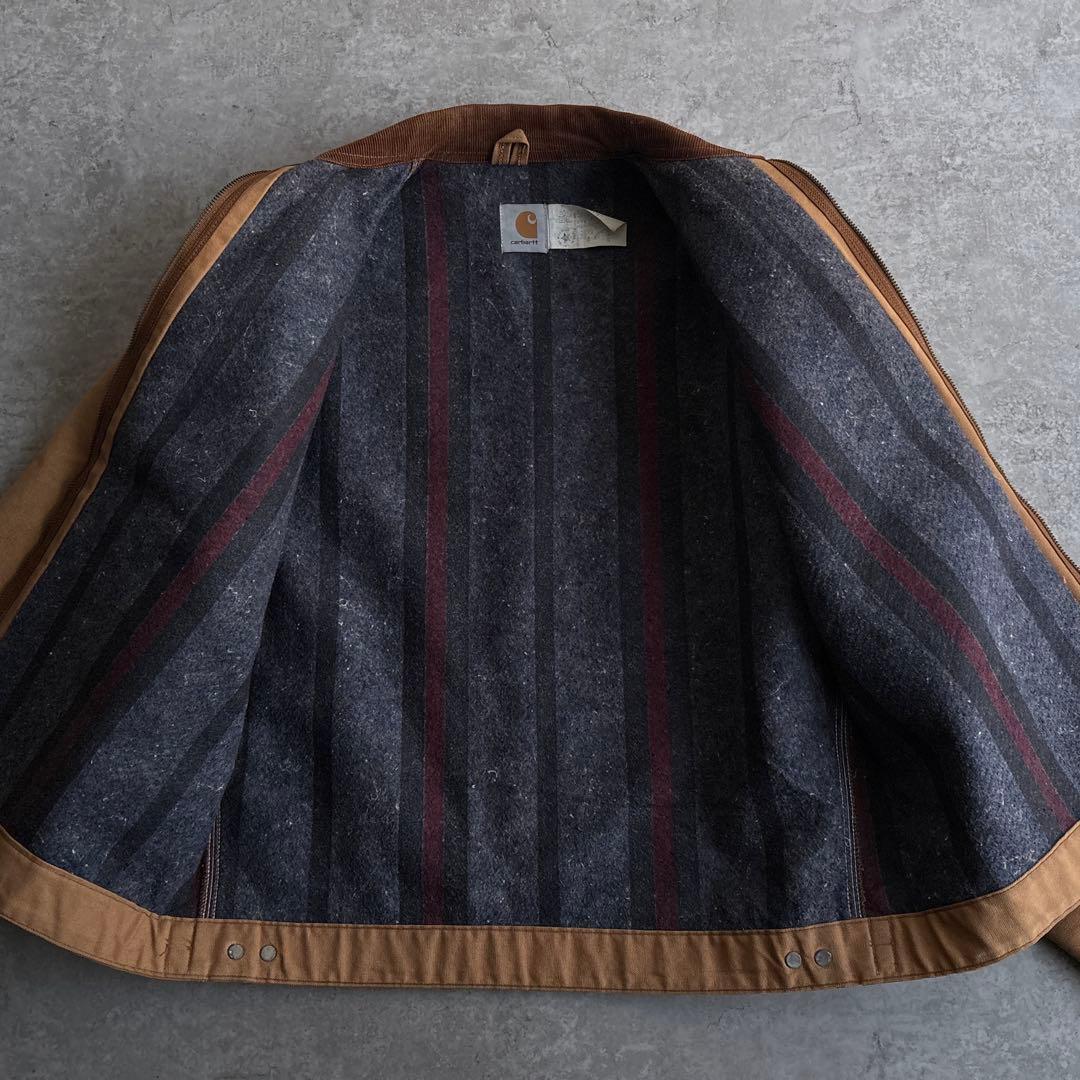 90's■USA製■carhartt【44】デトロイトジャケット ブラウン 短丈