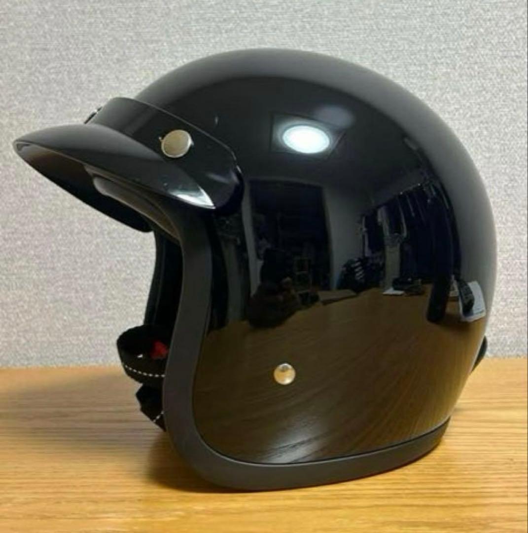 500TXタイプ ジェットヘルメットBUCO tt&co 黒、ブラック、XXL