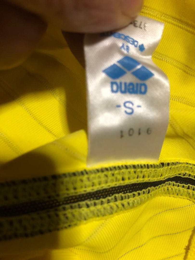 arena rimic double mat-fイエロー 競泳水着 SS