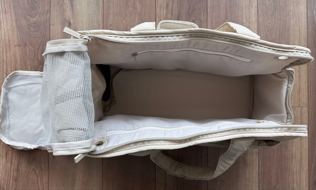 モンシェリ　軽量撥水ペットトートバッグ　Mサイズ　ベージュ（専用袋付き）