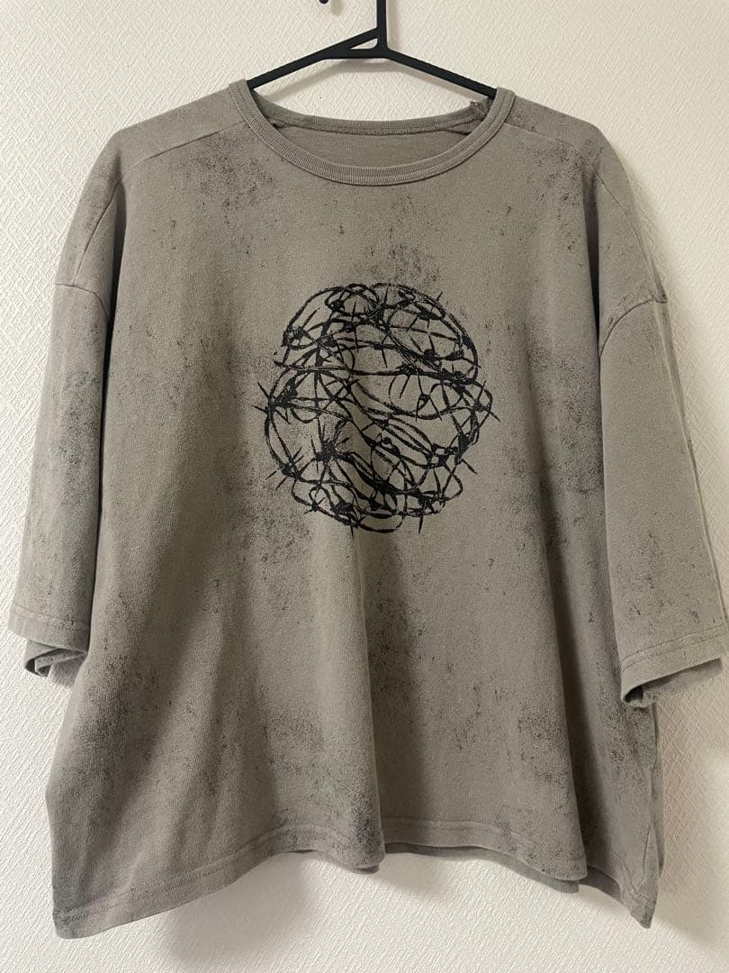 グレー グラフィックプリント Tシャツ M グランシー