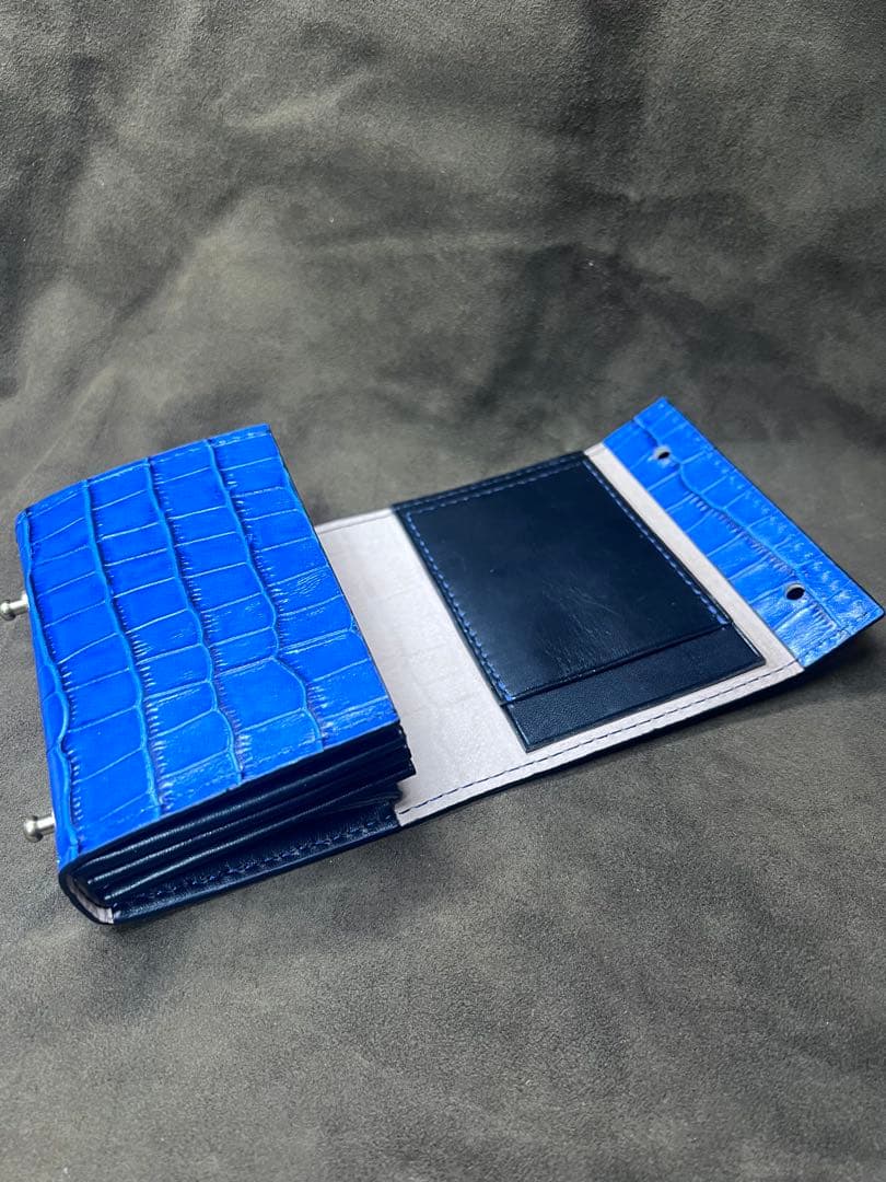 エムピウ ミッレフォッリエ　同型　革財布　クロコダイル型押しレザー