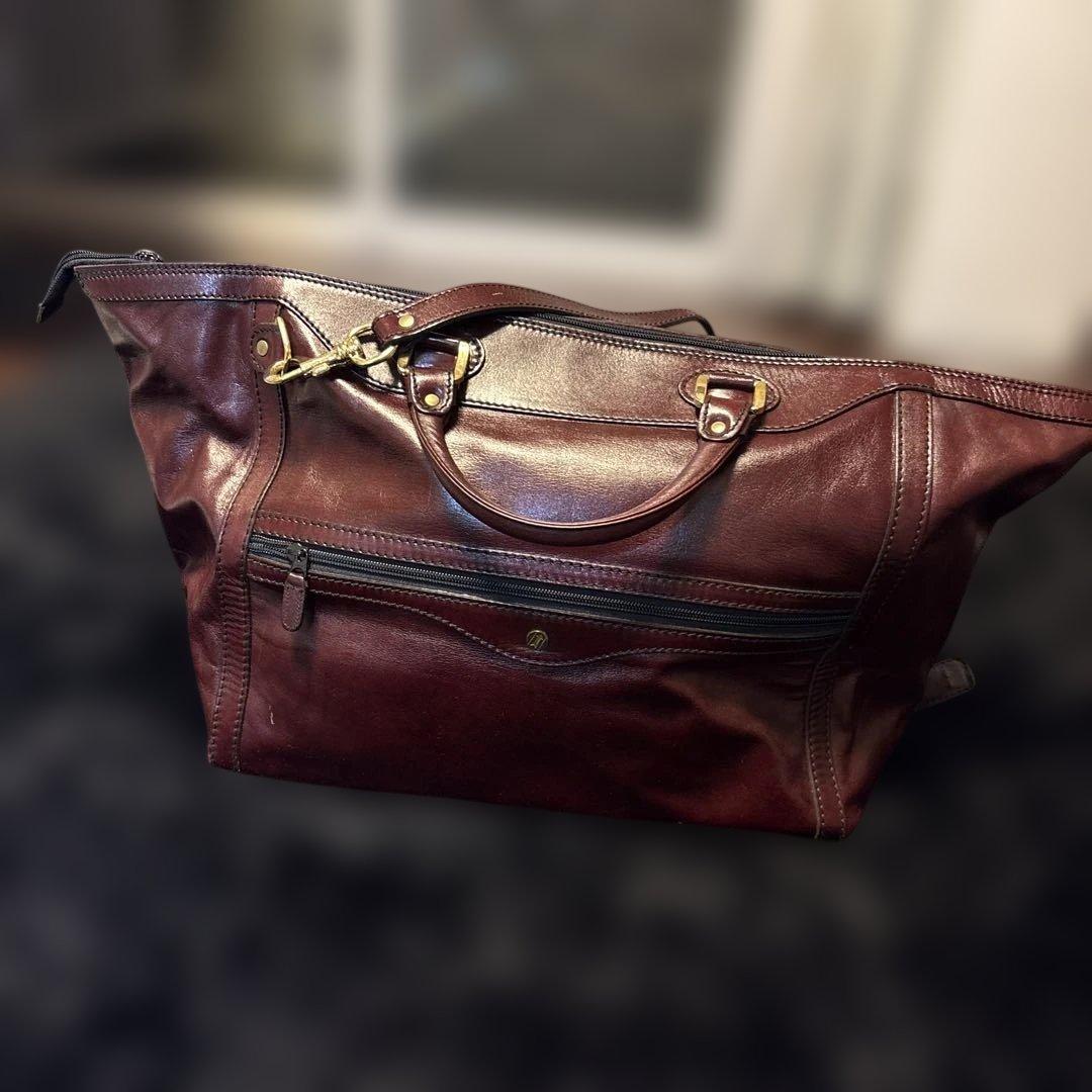 GOLD PFEILダークブラウン レザー バッグ 大容量