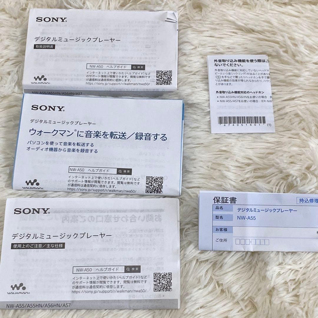【極美品】【動作OK】SONY ウォークマン NW-A55 付属品完備 SD付