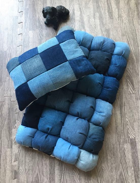 クッション　ペット　カート　デニム　②
