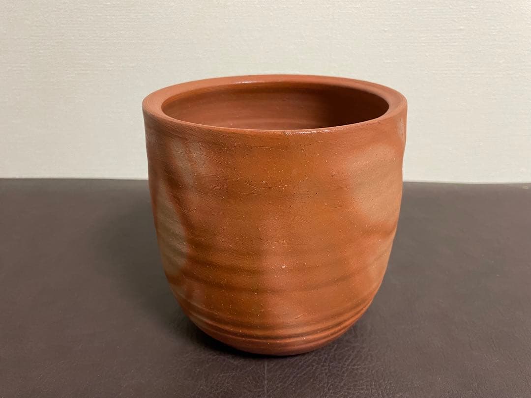 伊勢崎満　備前緋襷　棒ノ先水指　堀内宗完書付　備前焼　水指　茶道具