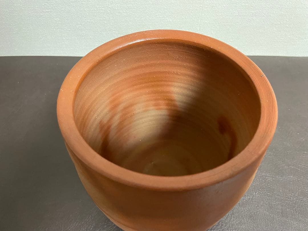 伊勢崎満　備前緋襷　棒ノ先水指　堀内宗完書付　備前焼　水指　茶道具