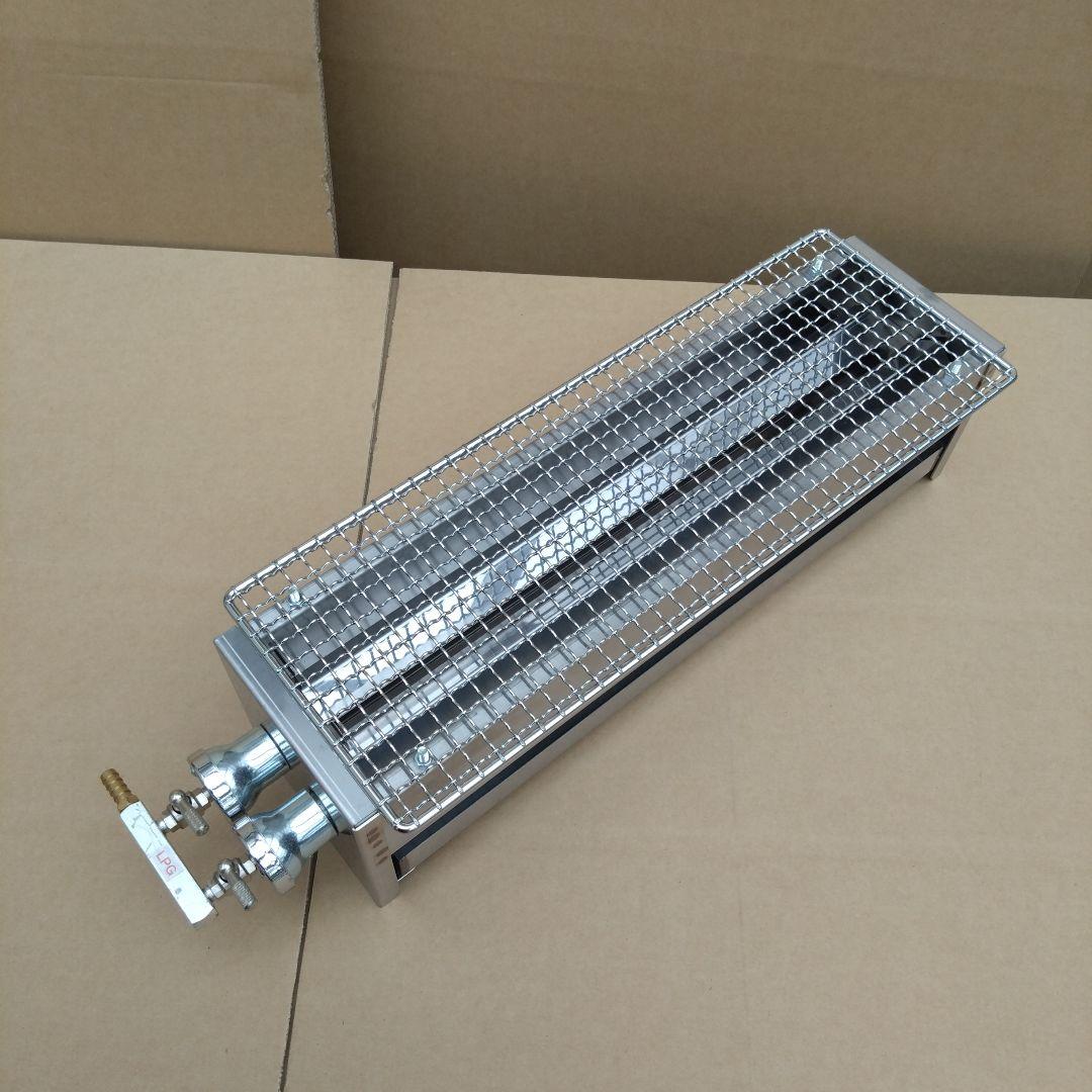 ５日以内に発送します ★ 新品 焼鳥器 串焼き機 プロパンガス 網付き 送料無料