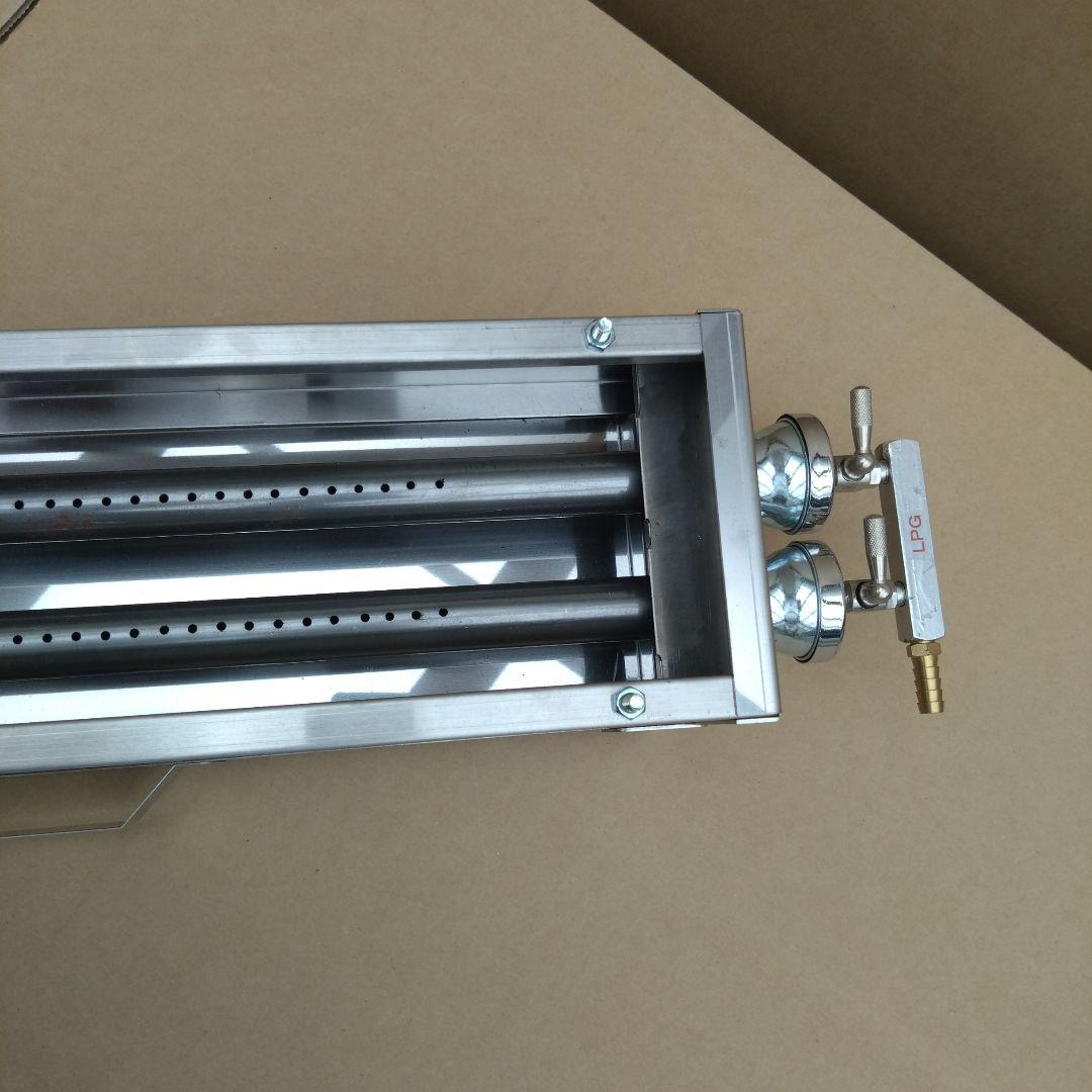 ５日以内に発送します ★ 新品 焼鳥器 串焼き機 プロパンガス 網付き 送料無料