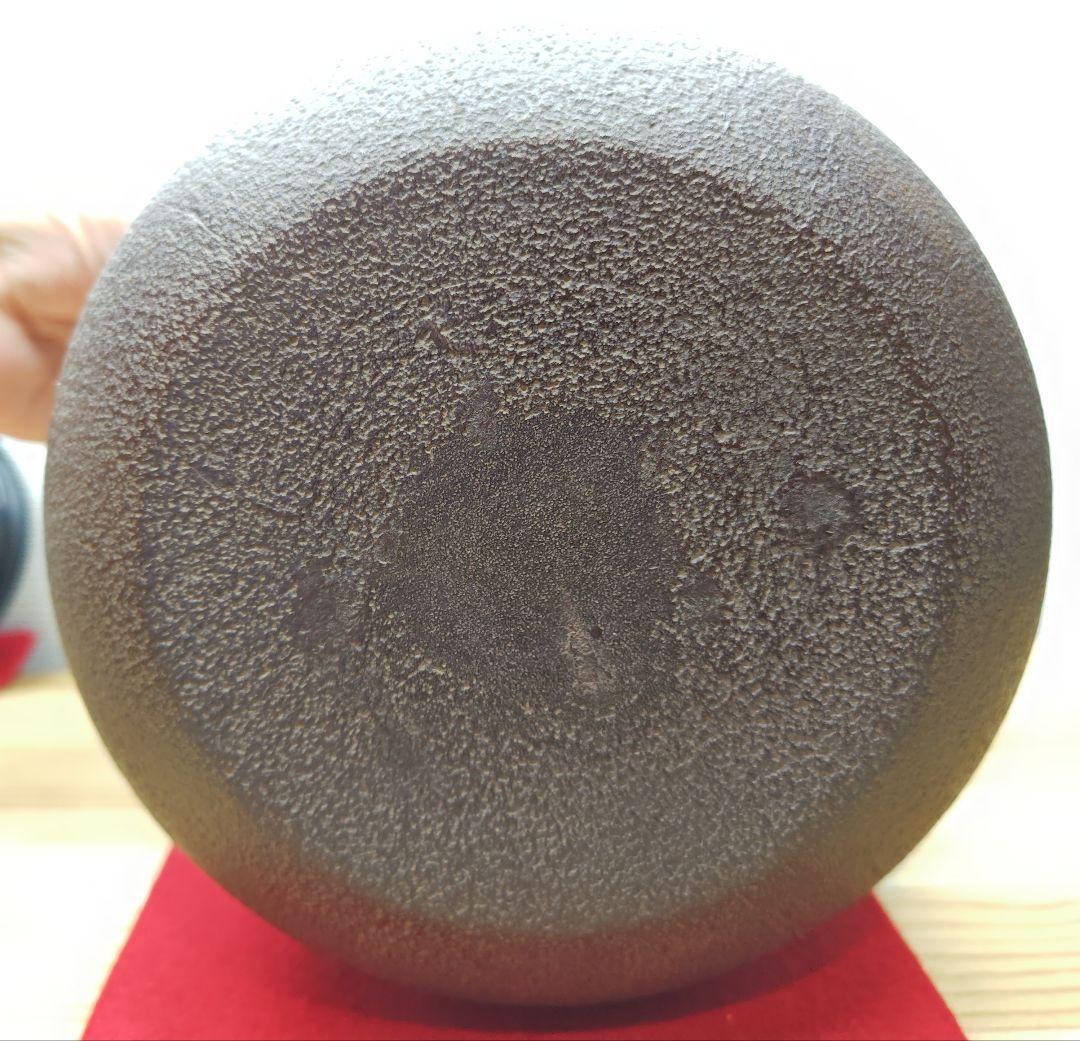 送料込【逢絢亭】茶道具 釜 筒釜 糸目模様 釜師 高橋敬典 共箱入り