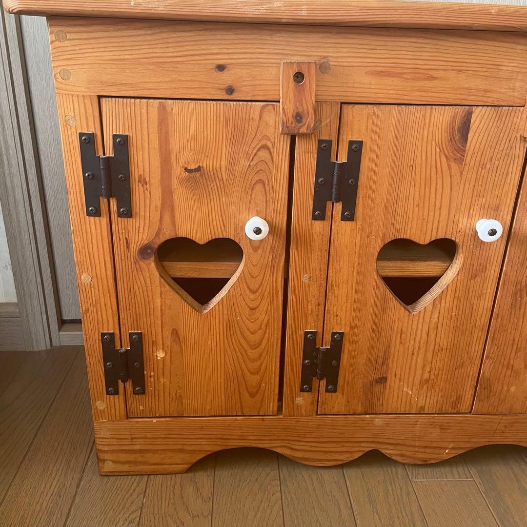 ココア◎used）カントリー家具　キャビネット　ローボード　テレビ台